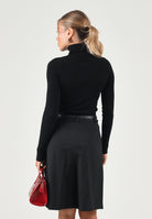 ELISABETTA FRANCHI Dolcevita in maglia dark-black nero da donna, CON RICAMI À JOUR MK05B66E2 110 ELISABETTA FRANCHI 