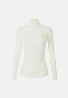 ELISABETTA FRANCHI Dolcevita in maglia avorio-bianco da donna CON RICAMI À JOUR MK05B66E2 360 ELISABETTA FRANCHI 