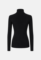 ELISABETTA FRANCHI Dolcevit, nero dettagli burro, da donna <BR/>con logo e lettering a contrasto sul petto. MK18B66E2 685 ELISABETTA FRANCHI 