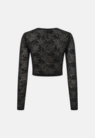 ELISABETTA FRANCHI Cardigan corto CARDIGAN CORTO IN PIZZO CON BOTTONI LOGATI Nero-Pelle, nero, donna. MK29Q66E2 FR9 ELISABETTA FRANCHI 
