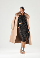 ELISABETTA FRANCHI Cardigan corto CARDIGAN CORTO IN PIZZO CON BOTTONI LOGATI Nero-Pelle, nero, donna. MK29Q66E2 FR9 ELISABETTA FRANCHI 