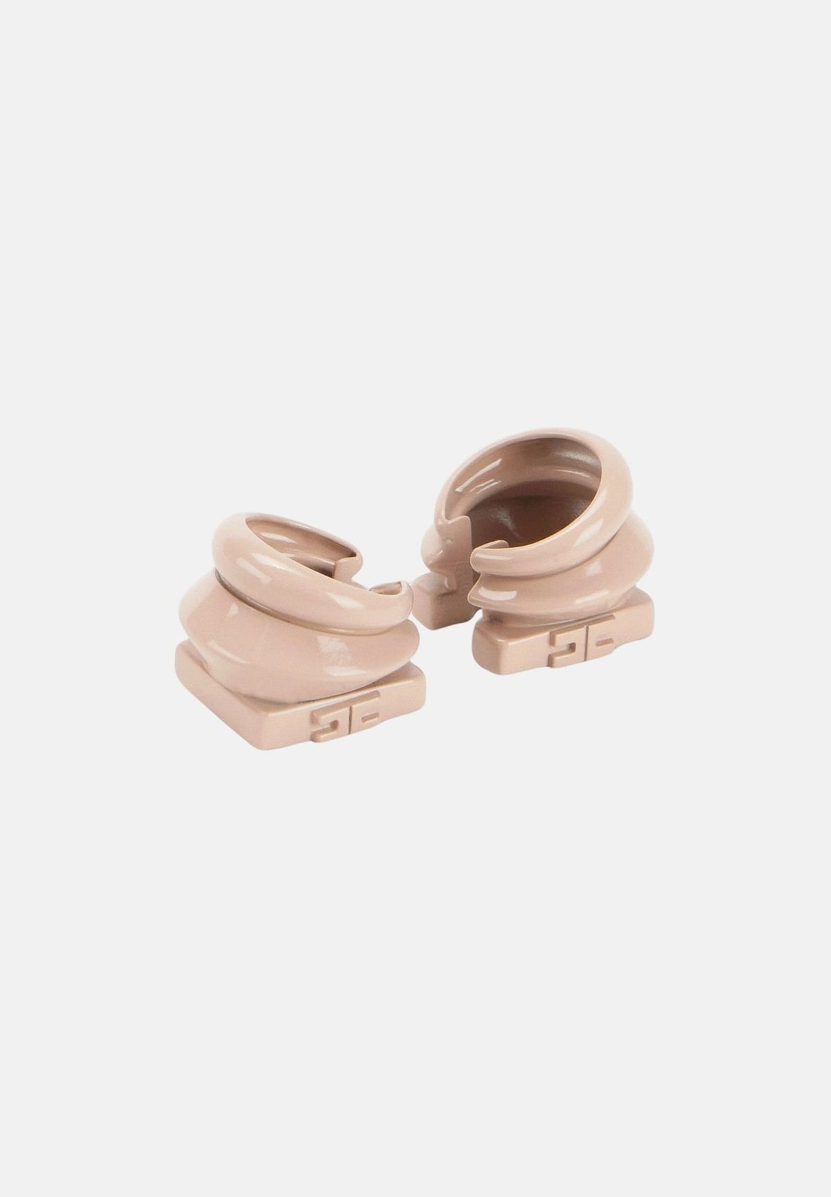 ELISABETTA FRANCHI Orecchini EAR CUFF geometrici, color nude, da donna con finitura metalizzata lucida<BR/> OR19B63E2 EA1 ELISABETTA FRANCHI 