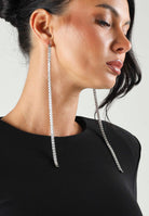 ELISABETTA FRANCHI Orecchini pendenti silver-argento da donna con applicazioni di cristalli OR20A67E2 346 ELISABETTA FRANCHI 