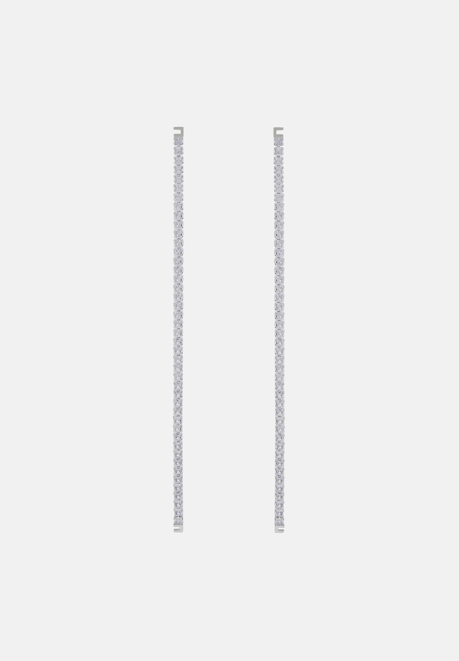 ELISABETTA FRANCHI Orecchini pendenti silver-argento da donna con applicazioni di cristalli OR20A67E2 346 ELISABETTA FRANCHI 