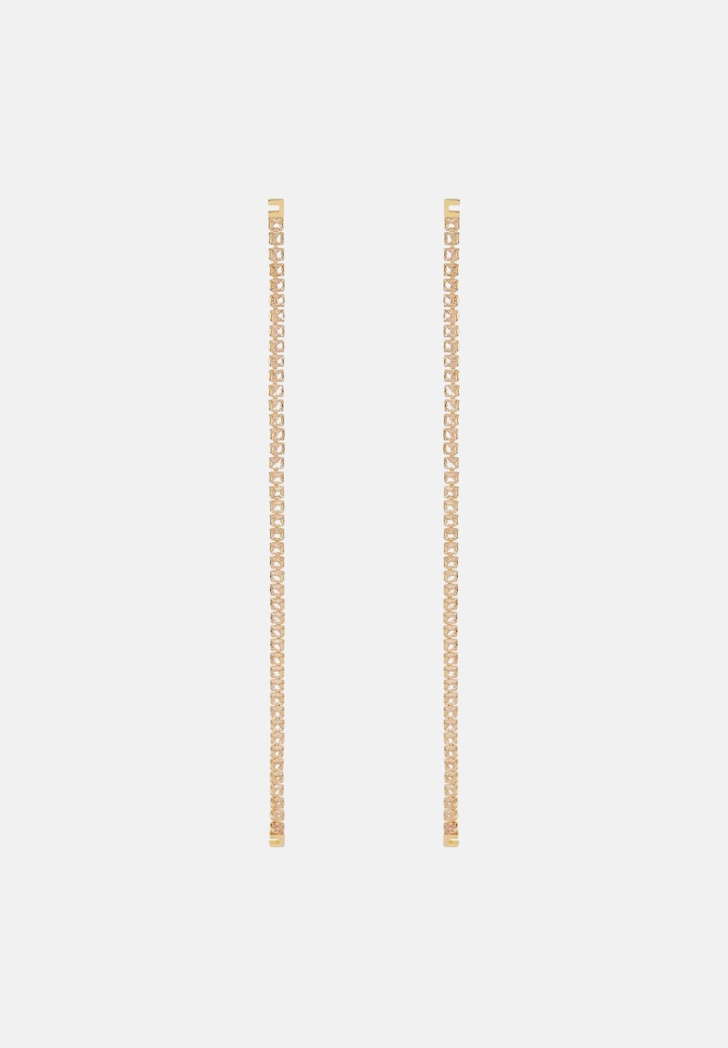 ELISABETTA FRANCHI Orecchini pendenti oro giallo da donna con applicazioni di cristalli OR20A67E2 U95 ELISABETTA FRANCHI 