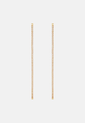 ELISABETTA FRANCHI Orecchini pendenti oro giallo da donna con applicazioni di cristalli OR20A67E2 U95 ELISABETTA FRANCHI 