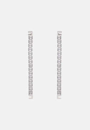 ELISABETTA FRANCHI Orecchini pendenti silver agento da donna con dettaglio logo OR36A66E2 346 ELISABETTA FRANCHI 
