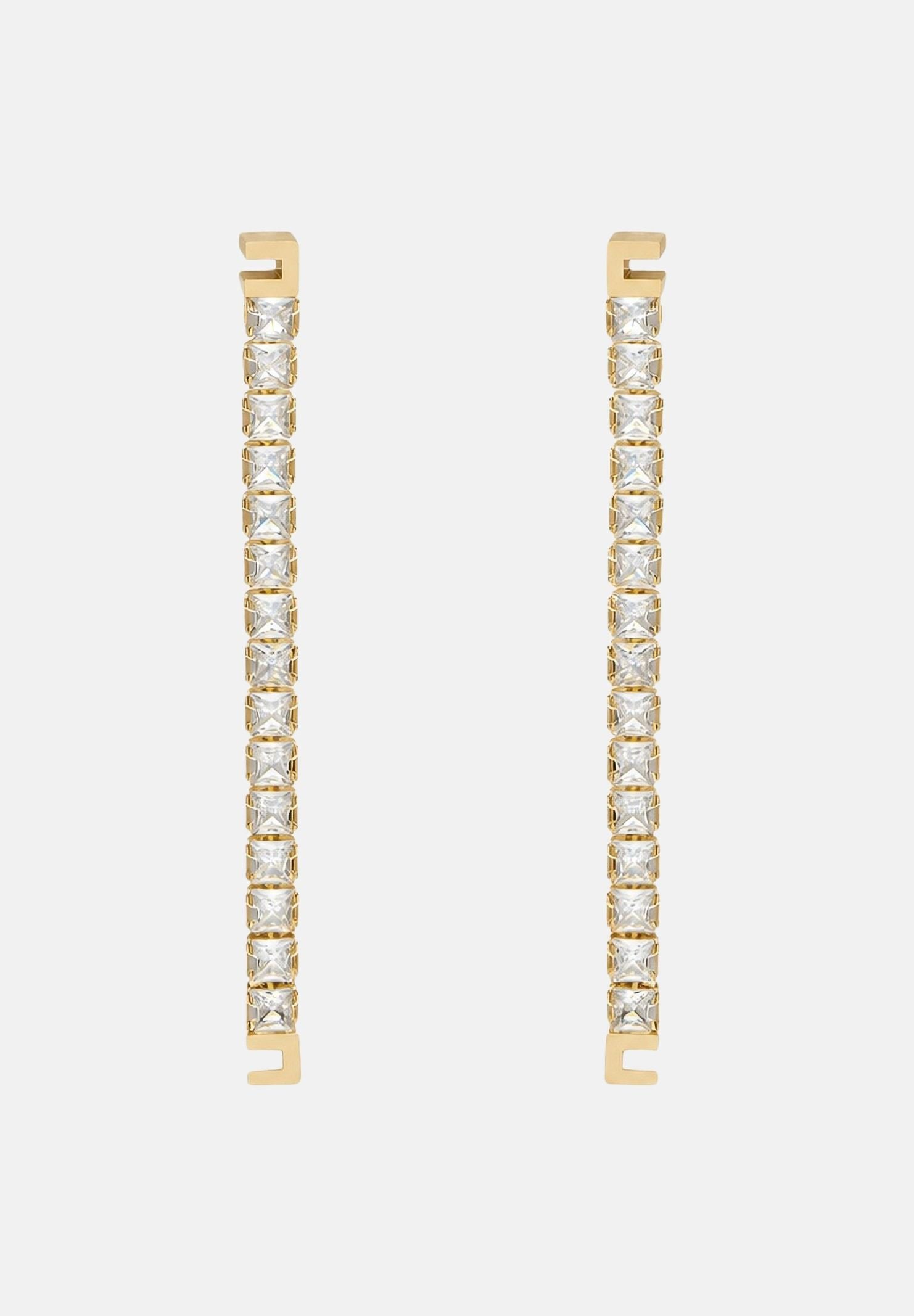 ELISABETTA FRANCHI Orecchini pendenti oro giallo da donna con strass<BR/> OR36A66E2 U95 ELISABETTA FRANCHI 