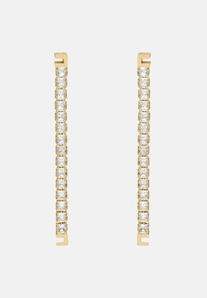 ELISABETTA FRANCHI Orecchini pendenti oro giallo da donna con strass<BR/> OR36A66E2 U95 ELISABETTA FRANCHI 