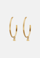 ELISABETTA FRANCHI Orecchini curvi oro giallo da donna con finitura dorata OR52K66E2 U95 ELISABETTA FRANCHI 