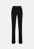 ELISABETTA FRANCHI Pantalone IN DOPPIO CRÊPE STRETCH nero da donna con morsetto logo PA19666E2 110 ELISABETTA FRANCHI 