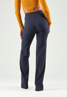 ELISABETTA FRANCHI Pantalone IN DOPPIO CRÊPE STRETCH blu notte da donna con morsetto logo PA19666E2 H88 ELISABETTA FRANCHI 