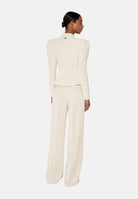 ELISABETTA FRANCHI Pantaloni IN CRÊPE burro da donna con cintura coordinata e dettaglio logo PA20766E2 360 ELISABETTA FRANCHI 