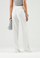 ELISABETTA FRANCHI Pantaloni IN CRÊPE burro da donna con cintura coordinata e dettaglio logo PA20766E2 360 ELISABETTA FRANCHI 