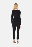 ELISABETTA FRANCHI Pantaloni neri da donna con linea sartoriale e gamba affusolata. PA20966E2 110 ELISABETTA FRANCHI 