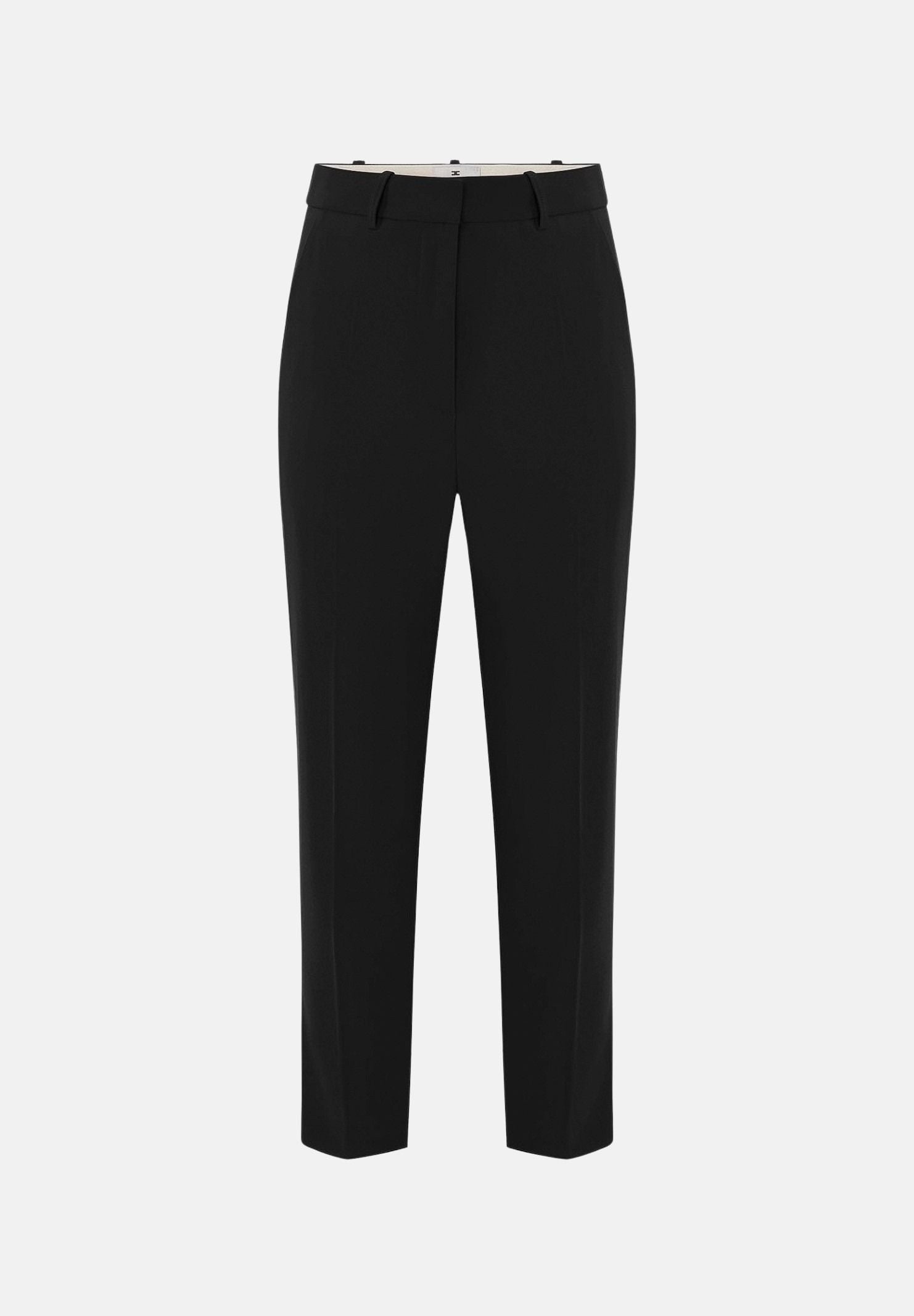 ELISABETTA FRANCHI Pantaloni neri da donna con linea sartoriale e gamba affusolata. PA20966E2 110 ELISABETTA FRANCHI 
