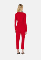 ELISABETTA FRANCHI Pantaloni in crêpe leggero Red Passion - Rosso Donna. PA20966E2 CG5 ELISABETTA FRANCHI 