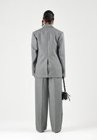 ELISABETTA FRANCHI  Pantaloni eleganti grigi da donna con tasche laterali e taglio dritto sartoriale. PA22367E2 431 ELISABETTA FRANCHI 