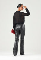 ELISABETTA FRANCHI Pantaloni con trama a squame nero da donna <BR/> PA22567E2 110 ELISABETTA FRANCHI 