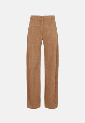 ELISABETTA FRANCHI Pantalone PALAZZO A VITA ALTA Daino, marrone cammello da donna PJ16D66E2 AI6 ELISABETTA FRANCHI 