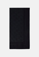 ELISABETTA FRANCHI Pashmina nera da donna con un elegante motivo jacquard del logo SC03F41E2 110 ELISABETTA FRANCHI 