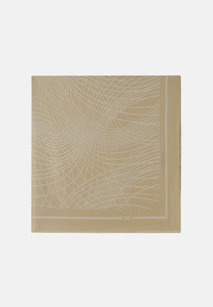 ELISABETTA FRANCHI Pashmina beige da donna con lurex SC13F62E2 470 ELISABETTA FRANCHI 