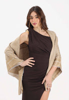 ELISABETTA FRANCHI Pashmina beige da donna con lurex SC13F62E2 470 ELISABETTA FRANCHI 