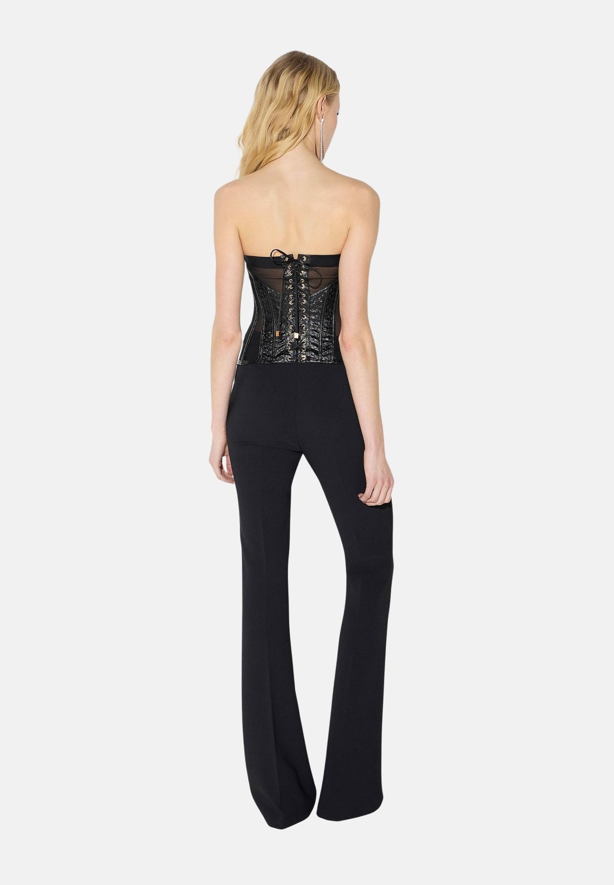 ELISABETTA FRANCHI Top-bustier effetto corpetto nero da donna TO09167E2 110 ELISABETTA FRANCHI 