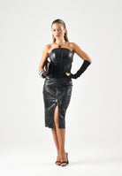 ELISABETTA FRANCHI Top-bustier effetto corpetto nero da donna TO09167E2 110 ELISABETTA FRANCHI 