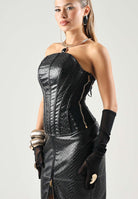 ELISABETTA FRANCHI Top-bustier effetto corpetto nero da donna TO09167E2 110 ELISABETTA FRANCHI 