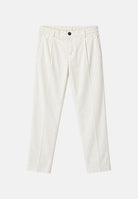 ENTRE AMIS Pantaloni RENO Antique White bianco avorio da uomo, con pinces frontali, passanti per cintura e gamba dritta. A27JAP5RENO2830 1056 ENTRE AMIS 