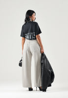 GCDS T-shirt manica corta nera per donna, ragazzi e bambini con logo frontale C2BJQC526J341 999A GCDS 