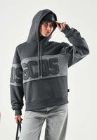 GCDS Felpa con cappuccio HOODIE WITH LOGO PATCH grigia per uomo e donna C2MWQE004F169 975I GCDS 