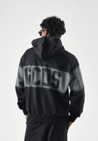 GCDS Felpa con cappuccio nera per uomo e donna con maxi logo frontale C2MWQE233F034 999I GCDS 