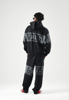GCDS Felpa con cappuccio nera per uomo e donna con maxi logo frontale C2MWQE233F034 999I GCDS 