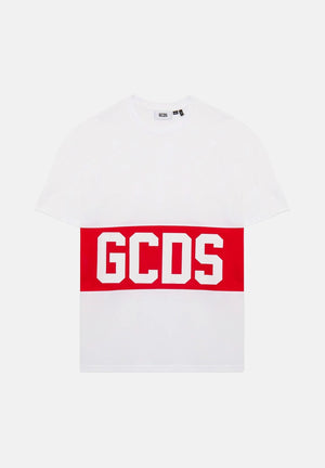 GCDS T-shirt a manica corta bianca per uomo e donna con stampa logo Z0MLQC140J101 100R GCDS 