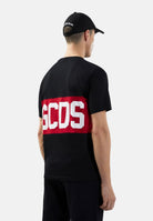 GCDS T-shirt a manica corta nera per uomo e donna con logo Z0MLQC140J101 999R GCDS 