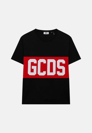 GCDS T-shirt a manica corta nera per uomo e donna con logo Z0MLQC140J101 999R GCDS 