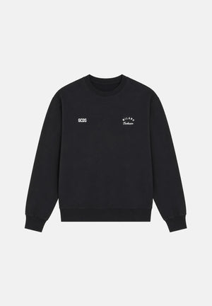 GCDS Felpa girocollo MINI LOGO SWEATSHIRT meteorite-blu notte per uomo e donna Z0MLQE215F245 990J GCDS 