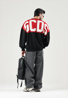 GCDS Felpa girocollo CREWNECK nera per uomo e donna con piccolo logo ricamato sul petto. Z0MLQE215F245 999R GCDS 