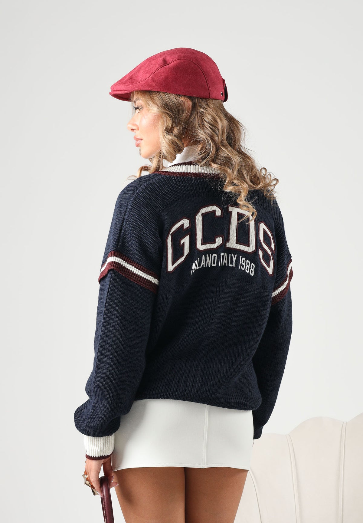 GCDS Cardigan VARSITY CARDIGAN blu navy per uomo e donna Z0MWQF151K155 788U GCDS 