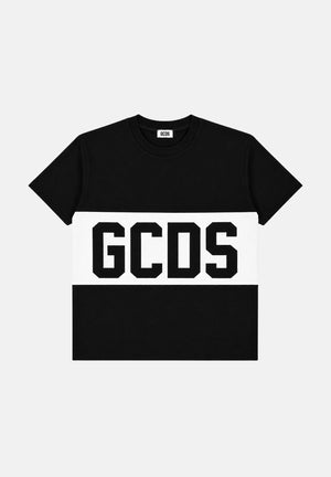 GCDS  T-shirt nera per bambino e bambina, con maxi logo iconico Z0UJQC585J105J 999A GCDS 