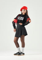 GCDS T-shirt manica corta LOGO  Black-Red per donna, ragazzi e bambini Z0UJQC592J105 999R GCDS 
