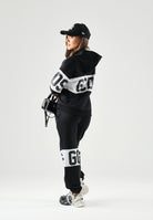 GCDS Felpa con cappuccio Band Logo black-white, nera e bianca per donna, ragazzi e bambini con logo iconico Z0UJQE583F004 999A GCDS 