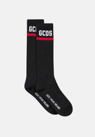GCDS Calzini LOGO neri per donna e bambini con lettering GCDS e dettagli a contrasto. Z0UJQQ714T801 999A GCDS 