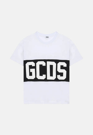 GCDS T-shirt a manica corta bianco per bambino e bambina con stampa logo GCDS Z0UKQC585J105 157B GCDS 