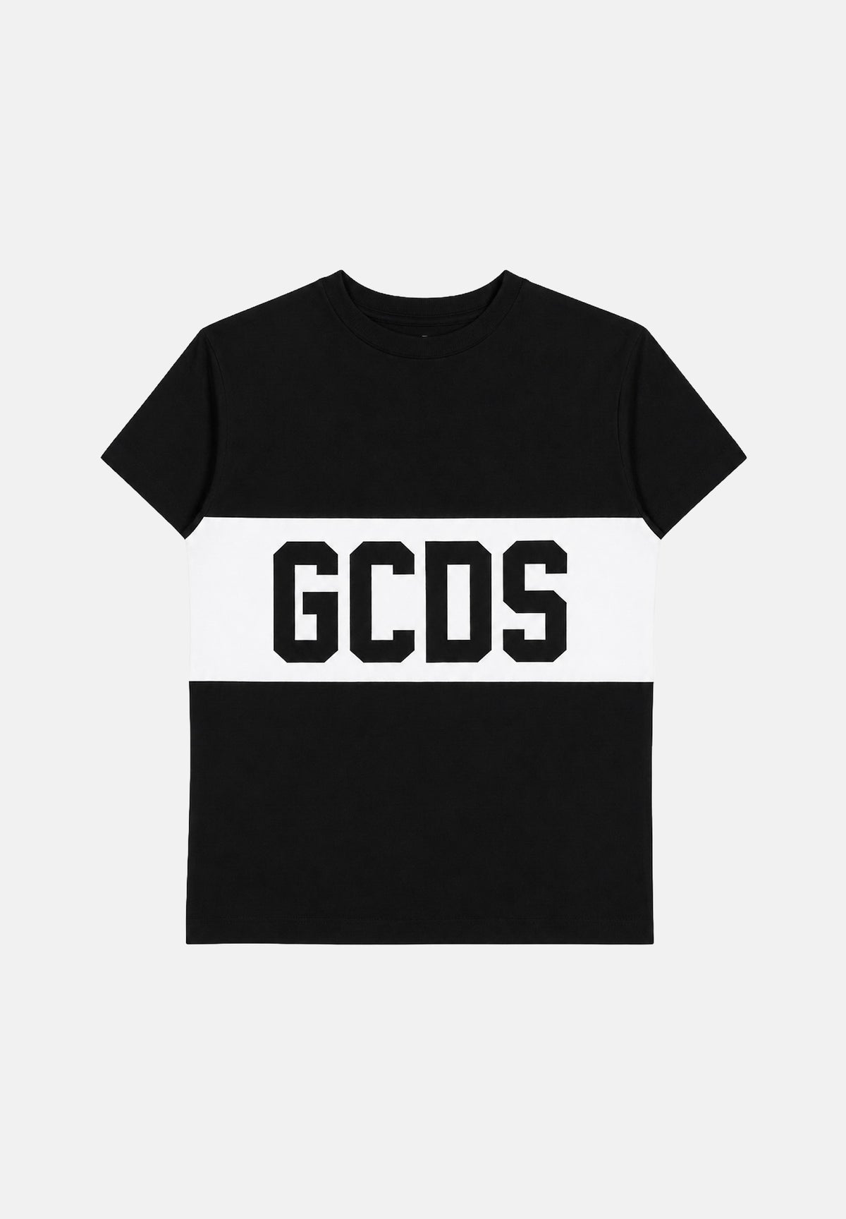 GCDS T-shirt a manica corta nera per bambino e bambina con stampa logo GCDS Z0UKQC585J105 999A GCDS 