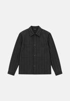 I'M BRIAN Camicia GESSATA grigio scuro da uomo con motivo a righe verticali tono su tono. CA3828 GR I'M BRIAN 