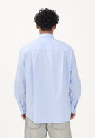 I'M BRIAN Camicia a manica lunga azzurra da uomo con motivo a righe CA3630 CEL I'M BRIAN 