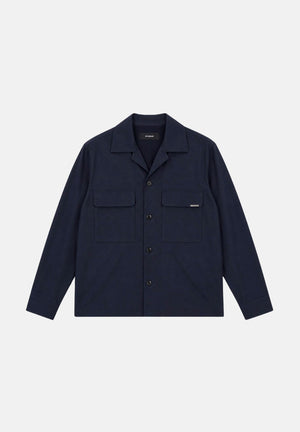 I'M BRIAN Camicia blu da uomo con tasca frontale con cerniera. CA3825 005 I'M BRIAN 